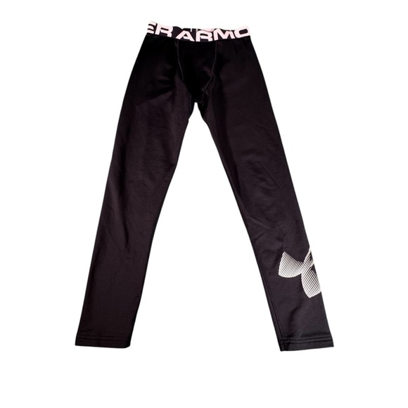 Under Armour ColdGear Leggings for Kids Logo Size Youth Large YLG Black - Picture 1 of 10